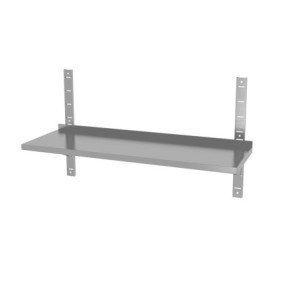 Reguliuojama sieninė lentyna su 2 laikikliais - L 1000 x 300 mm - HENDI