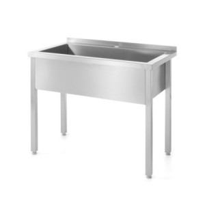 Vientiso plieno kriauklės stalas - P 600 x L 800 mm - HENDI