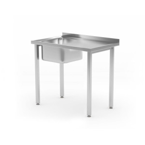 Plonge 1 Bac à Gauche Kitchen Line - P 600 x L 800 mm - HENDI