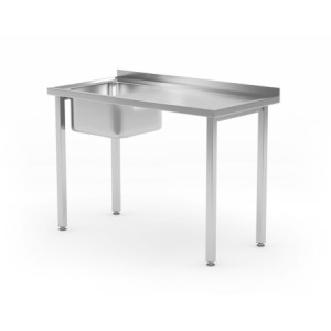 Plonge 1 Basin on the Left Kitchen Line - P 600 x L 1000 mm - HENDI
