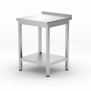 Virtuvės linijos sieninis darbo stalas su lentyna - P 600 x L 600 mm - HENDI