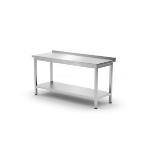 Virtuvės linijos sieninis darbo stalas su lentyna - P 600 x L 1200 mm - HENDI