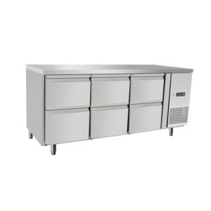Refrigerator Counter 6 Drawers - 420 L - HENDI