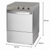 Professional Dishwasher with Rinse Aid and Detergent Dispenser - 50 x 50 cm