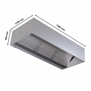 Hotte Cubique 1100 LED Sans Moteur - Dynasteel Qualité Inox AISI 304