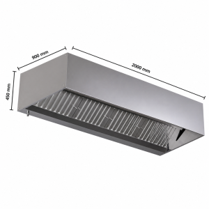 Kubinis LED dangtis 2000 mm be variklio Dynasteel - profesionalus Premium