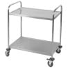 Stainless Steel Trolley with 2 Shelves - Refurbished