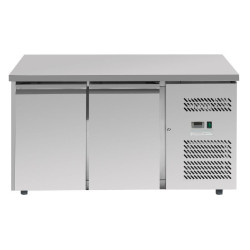 Table Réfrigérée Positive 2 Portes 228 L Ventilée Inox