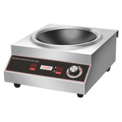 Wok indukcijai Pro 3500 W nerūdijantis plienas — Įgaubta zona Ø227