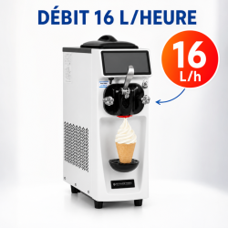 Minkštų ledų mašina 16 L/h 1050 W - Dynasteel