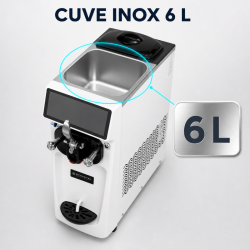 Minkštų ledų mašina 16 L/h 1050 W - Dynasteel