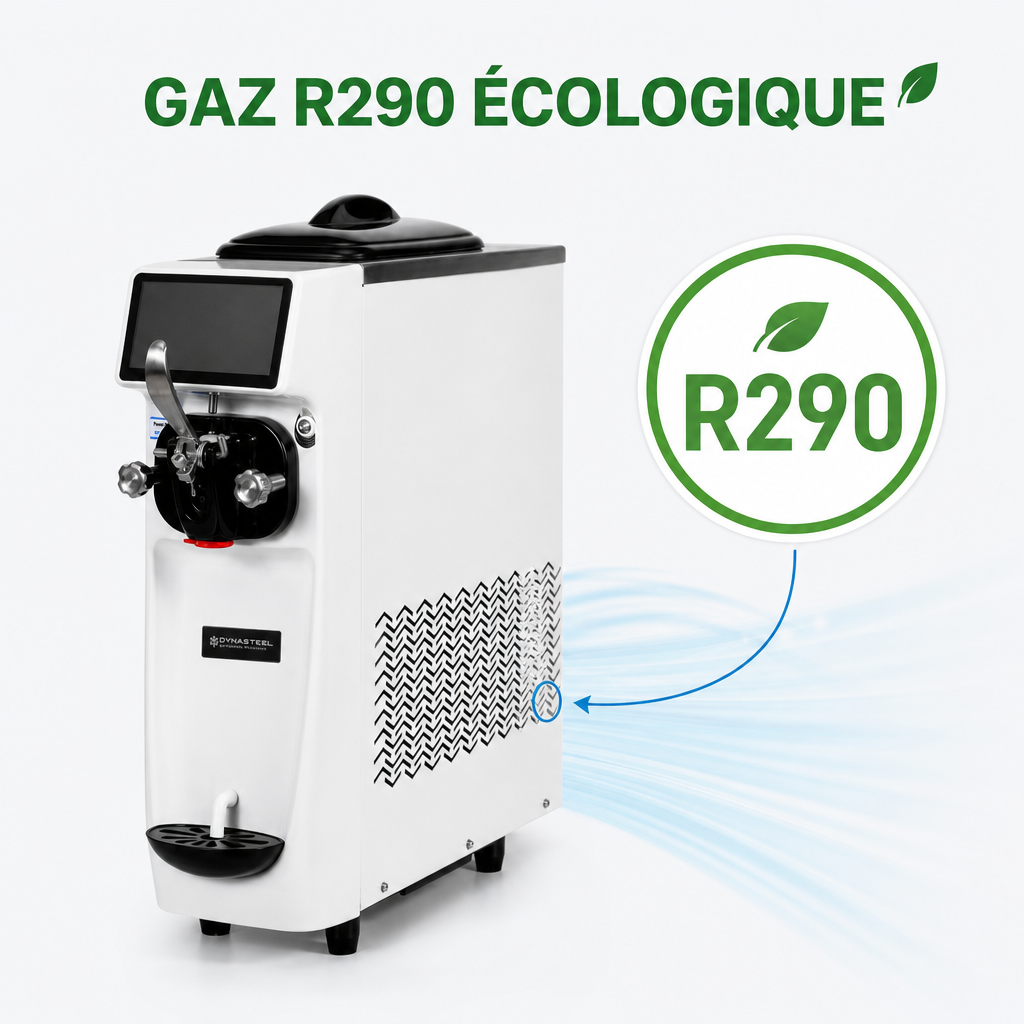 Machine à Crème Glacée Soft 16 L/h 1050 W - Dynasteel