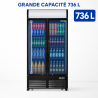 Vitrine gėrimams 736 L 2 stiklinės durys 2-8 °C R290