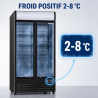Vitrine gėrimams 736 L 2 stiklinės durys 2-8 °C R290