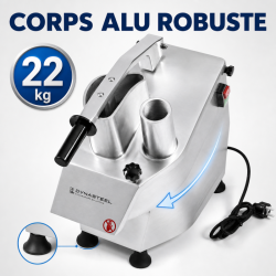 Professional Vegetable Cutter 550 W — 2 Chutes, Aluminum