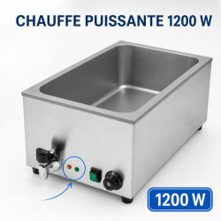Bain-Marie Pro GN 1/1 20 L 1200 W Nerūdijantis plienas su išleidimu