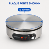 Crêpière Électrique Pro Ø 400 mm 3000 W — Ketaus Plokštė
