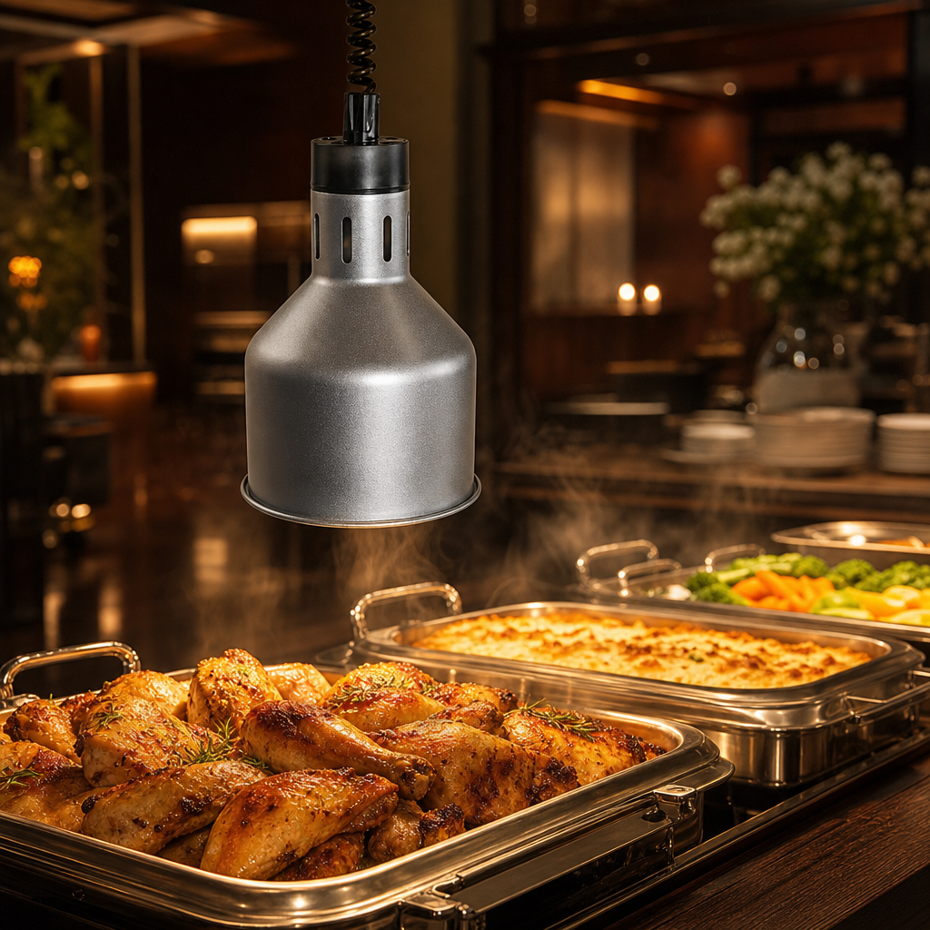 Lampe Chauffante Pro 250 W Ø 175 mm Aspect Inox