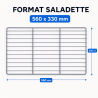 Grilis Saladette 560 x 330 mm — Plastiku Padengta Lentyna