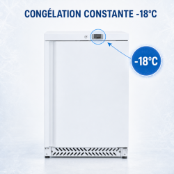 Mini neigiama šaldymo spinta 170 L -18°C balta
