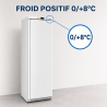 Teigiama šaldymo spinta 380 L 0/+8°C Pilnos durys