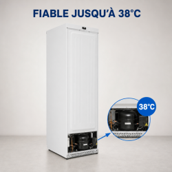 Teigiama šaldymo spinta 380 L 0/+8°C Pilnos durys