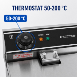 Profesionali gruzdintuvė 10 L 3000 W nerūdijantis plienas — Termostatas