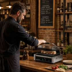 Grill Panini Pro 2200 W Rantuotas 340x220 mm Nerūdijantis plienas