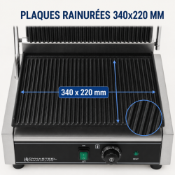 Grill Panini Pro 2200 W Rantuotas 340x220 mm Nerūdijantis plienas