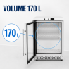 Mini Armoire Réfrigérée Vitrée 170 L 0/+8 °C - Dynasteel