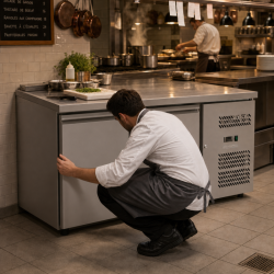 Table Réfrigérée Positive 2 Portes 228 L Ventilée Inox