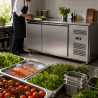Table Réfrigérée Positive 2 Portes 228 L Ventilée Inox