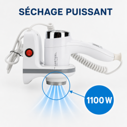 Sienų plaukų džiovintuvas 1100 W Baltas ABS | Viešbutis & CHR