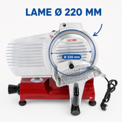 Gravitacinė kumpio pjaustyklė Ø 220 mm 120 W Raudona