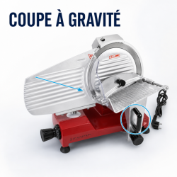 Gravitacinė kumpio pjaustyklė Ø 220 mm 120 W Raudona
