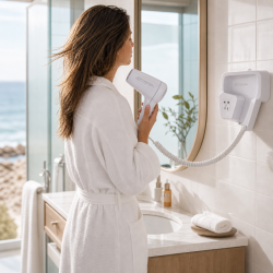 Sienų plaukų džiovintuvas 1100 W baltas — Viešbutis ir SPA