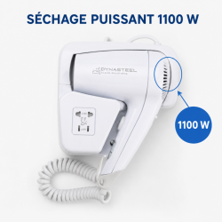 Sienų plaukų džiovintuvas 1100 W baltas — Viešbutis ir SPA