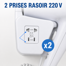 Sienų plaukų džiovintuvas 1100 W baltas — Viešbutis ir SPA