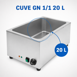 Professional Bain-Marie GN 1/1 20 L 1200 W Stainless Steel