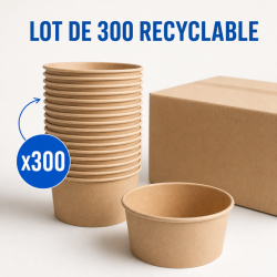 Kraft salotų dubuo 750 ml Ø150 mm — 300 vnt. rinkinys