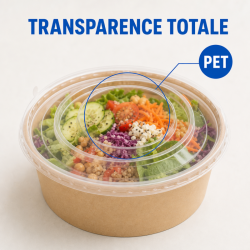 Couvercle PET Ø 165 mm pour Bol Salade 1300 ml - x300