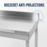Stalas Inox 1000x600 mm Su Atlošu ir Apatine Lentyna