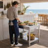 Table Inox 800x600 mm avec Étagère Basse — Pro
