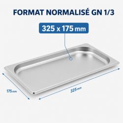 Bac Gastro GN 1/3 Inox 20 mm - Suderinamas su indaplove