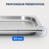 Bac Gastro GN 1/3 Inox 20 mm - Suderinamas su indaplove