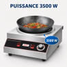 Wok indukcijai Pro 3500 W nerūdijantis plienas — Įgaubta zona Ø227