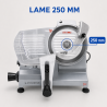 Profesionali 250 mm 150 W gravitinė kumpio pjaustyklė