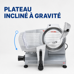 Profesionali 250 mm 150 W gravitinė kumpio pjaustyklė