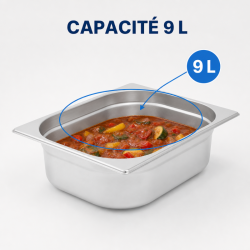 Bac Gastro GN 2/3 Inox 9 L - Gylis 100 mm