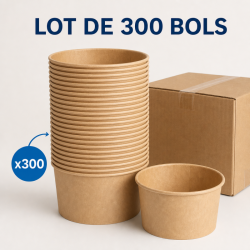 Kraft salotų dubuo 1000 ml Ø 150 mm - Rinkinys iš 300